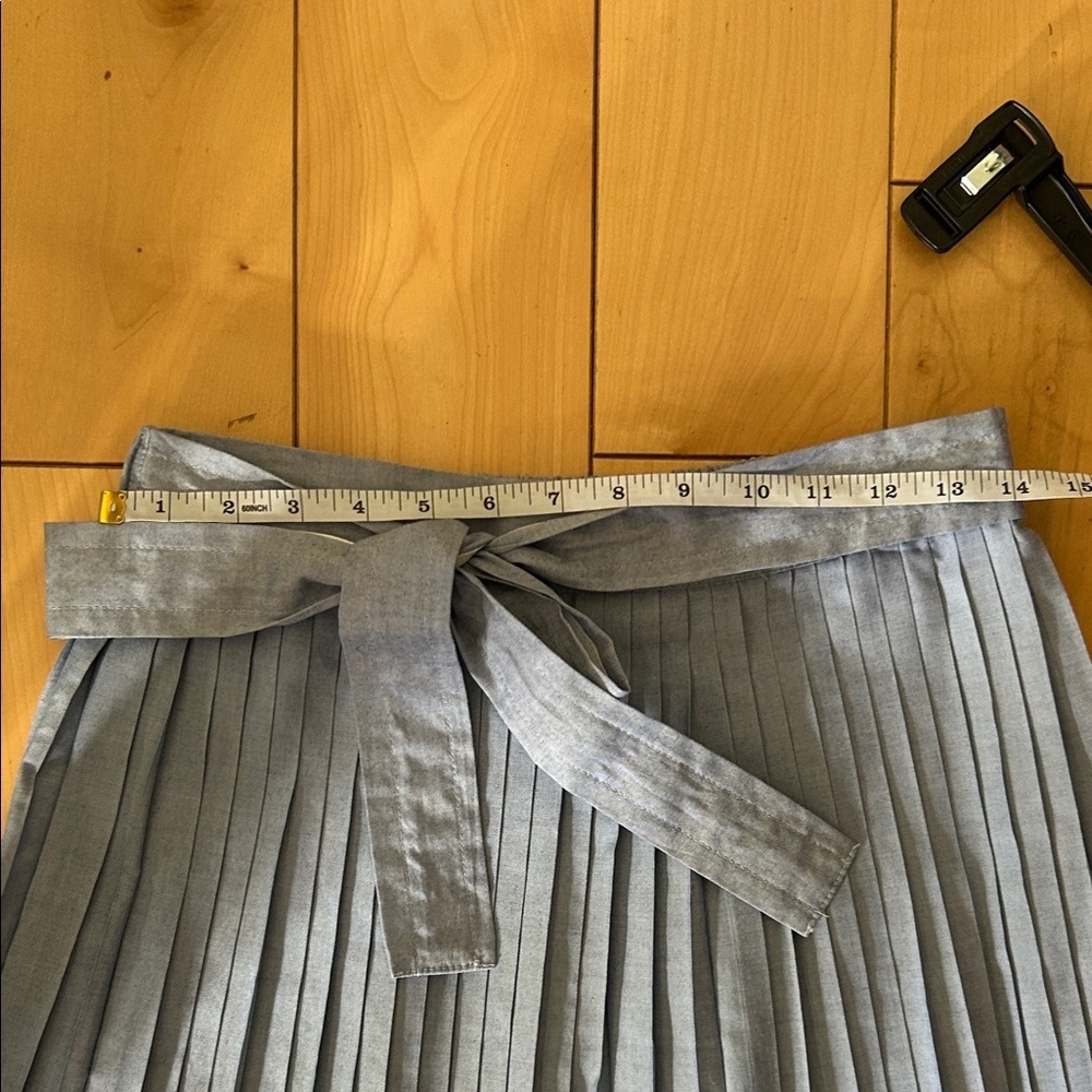 Anthropologie Lili’s Closet Pleated Blue Skirt Size M - Picture 6 of 10